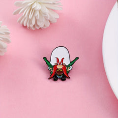 Anime Mustache Grandpa Brooch Simulation Alloy Pins
