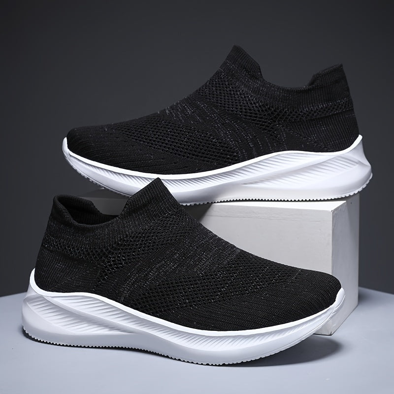Men Knit Slip On Casual Shoes Lightweight Sneaker