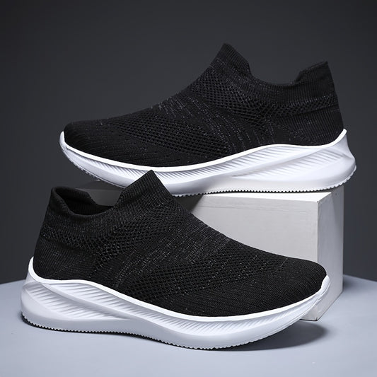 Men Knit Slip On Casual Shoes Lightweight Sneaker