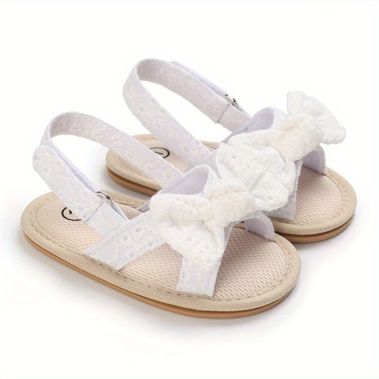 Bowknot Open Toe Sandals for Baby Girls Soft Sole Anti skid