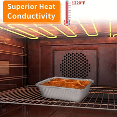 20pcs Disposable Foil Baking Trays for Cakes Brownies Breads Meatloaf Lasagna