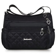 Large Capacity Baridelle Quilted Nylon Shoulder Bag