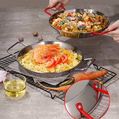 Stainless Steel Seafood Pan Portable Frying Pan Even Heat Cooking Tool