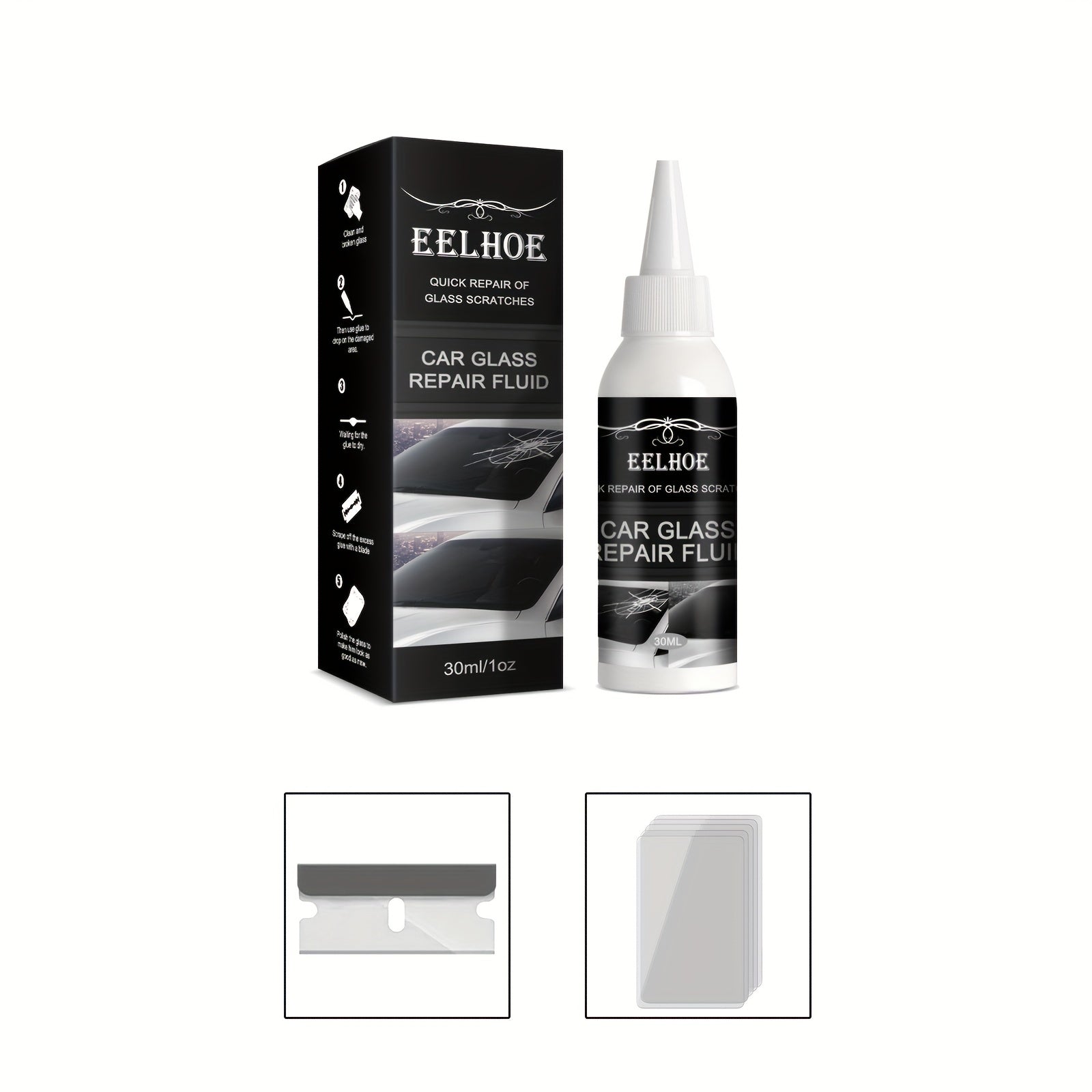 Car Glass Repair Glue Windshield Repair Crack Adhesive 30ml