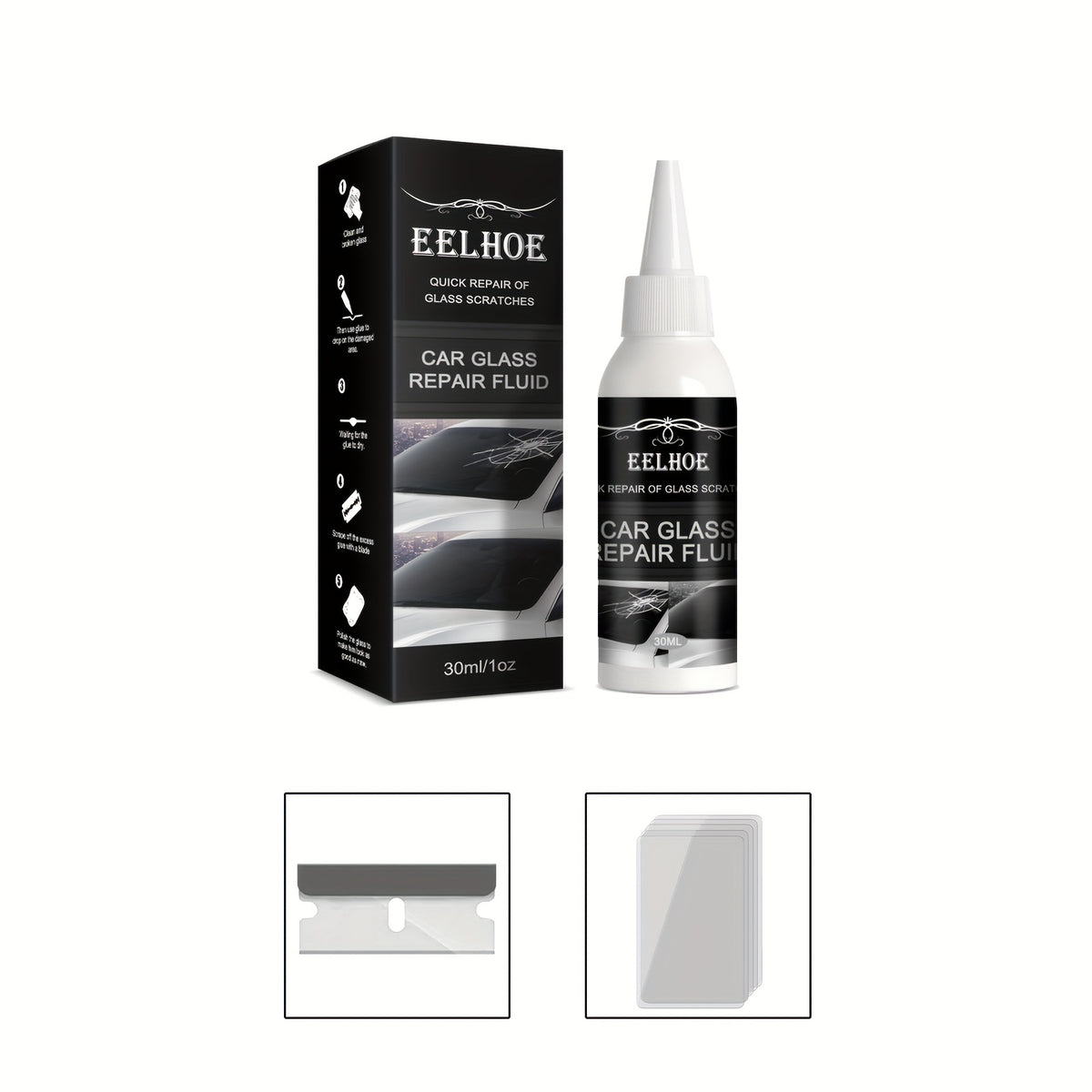 Car Glass Repair Glue Windshield Repair Crack Adhesive 30ml