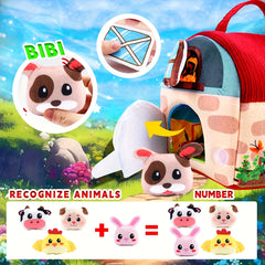 Interactive Surprise Barn Toy with Stuffed Farm Animals & Sensory Balls