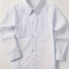 Boys Solid Formal Top Short Sleeve Lapel Shirt