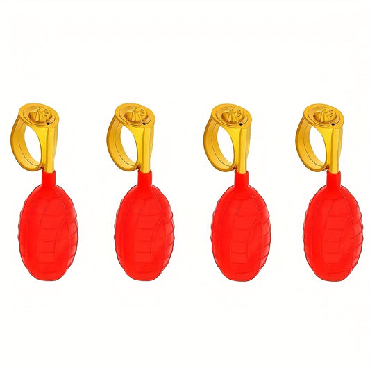 Adult Water Spray Ring Toy Red & Golden Prank Prop Noise Making Mechanism