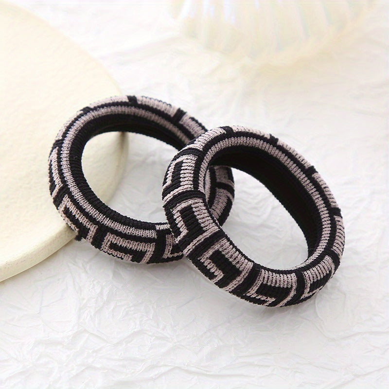 Vintage Cloth Ponytail Hair Tie High Elasticity Hair Rope Braiding Hair Accessor