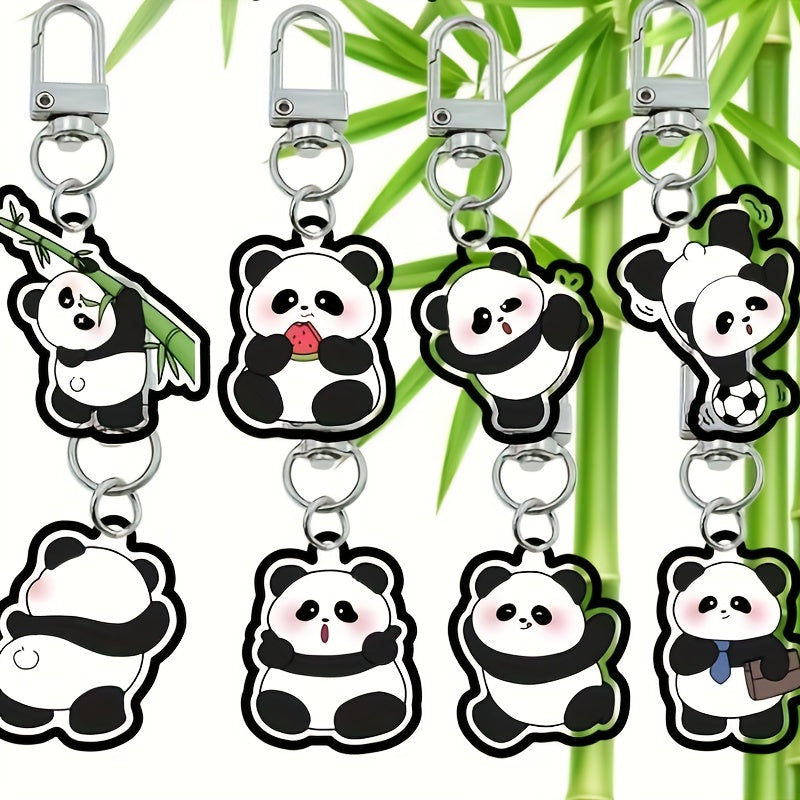 Chinese Style Panda Keychain Pendant Backpack