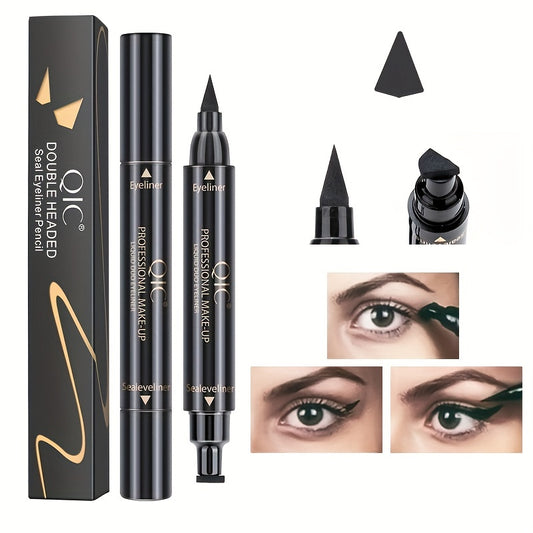 2 In 1 Eyeliners Seal Pen Fast Drying Smudge Proof Waterproof Eyeliner Stamp