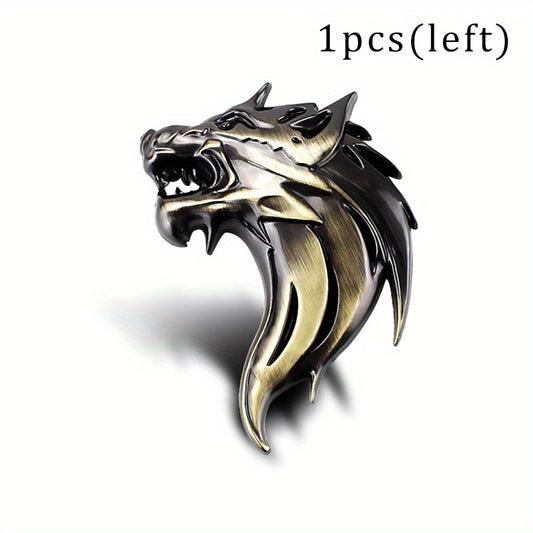 3D Car Metal Wolf Sticker Personalized Decorative Personality Car Sticker