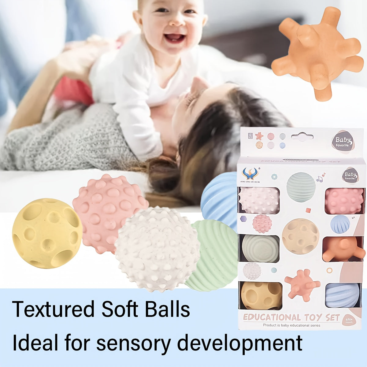 Textured Soft Balls Safe Squeeze Ball Easy to Grip Youngsters Bath Squeeze Massa