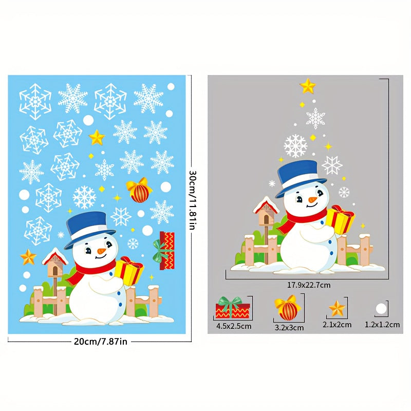 Large Christmas Stickers Santa Claus Tree Window Decoration