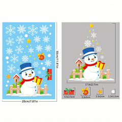 Large Christmas Stickers Santa Claus Tree Window Decoration