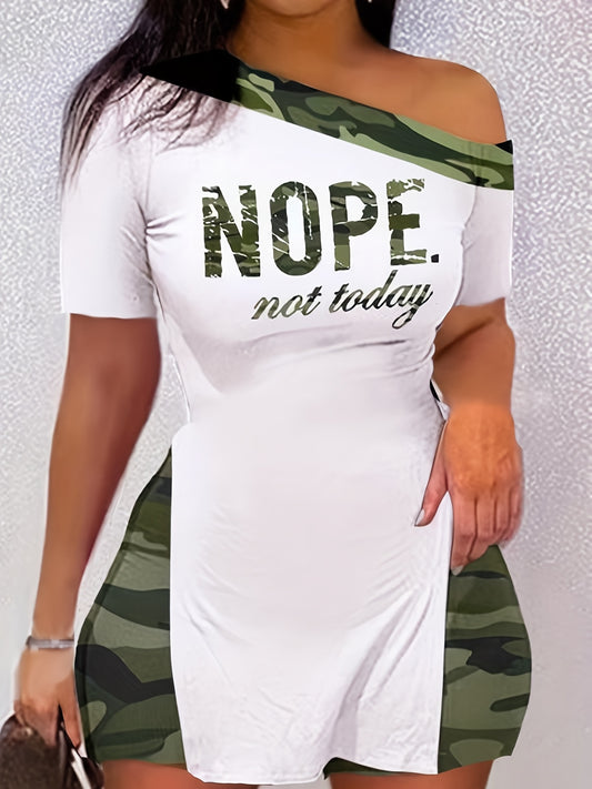 Trendy Two Piece Set Letter Print Tee & Pants