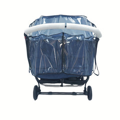 Waterproof Double Stroller Rain Cover with Side Access and Dual Layer Protection