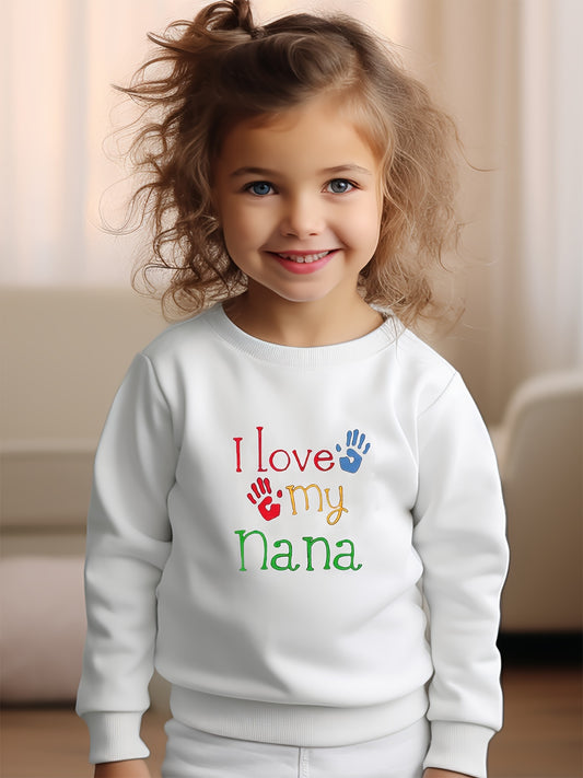 Girls Paws Pattern Long Sleeve Sweatshirt