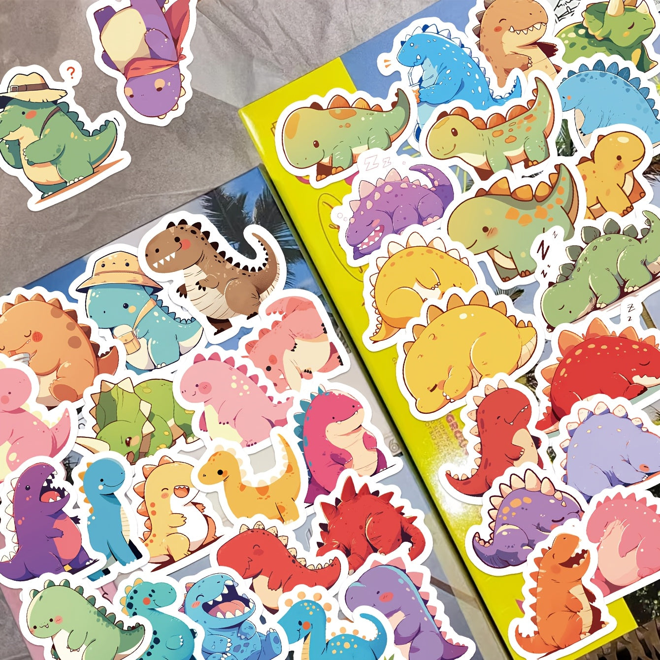 100 Dinosaur Stickers for DIY Decoration - PVC Material