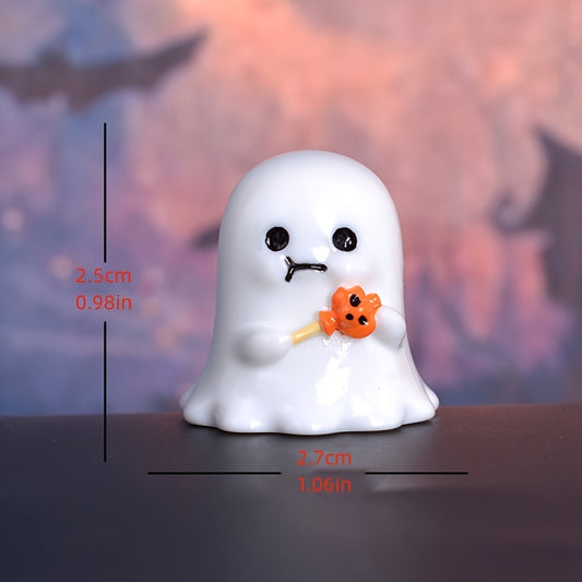 Halloween Wizard Ghost Crystal Ball Decoration 2-3in Pumpkin Ghost Trinket