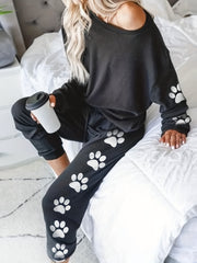  Paw Print Top & Pants Set