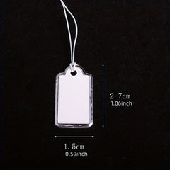 1000pcs Small Labels with String Blank Gift Hang Paper Marking Tag