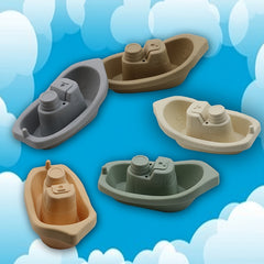 5pcs Kids' Bathroom Stacking Toy Set, Water Play Boats Floating Bath Toy