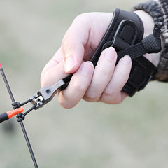 Adjustable Archery Compound Bow Release Aid Trigger w/ Buckle Strap