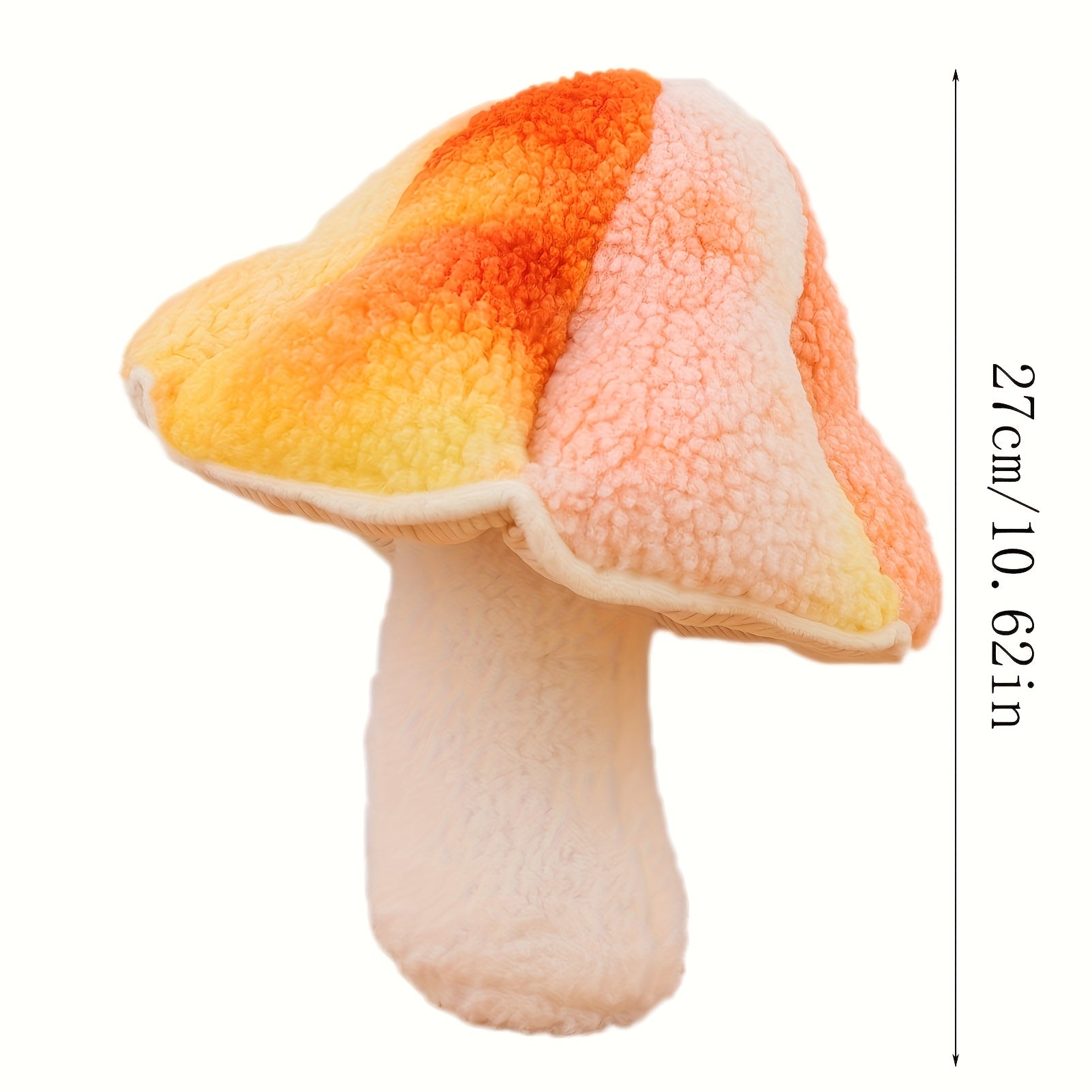 Whimsical Mushroom Pillow 6in Stuffed Plush Sofa Cushion Gradient Home Decor