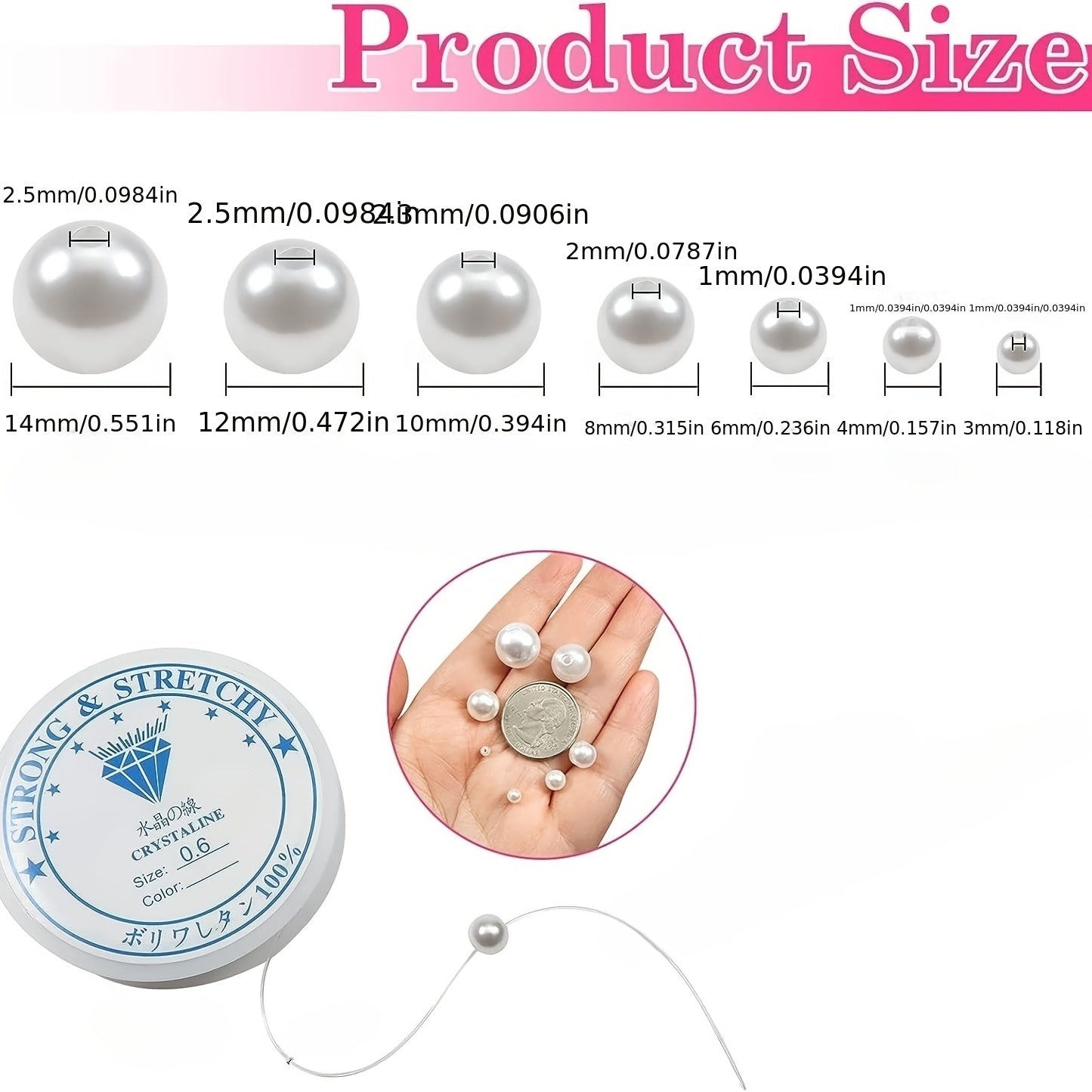 Assorted ABS Artificial Pearls for DIY Jewelry Making