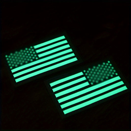 Luminous Flag PVC Soft Patches for Backpacks Hats Jackets Pants Military Uniform