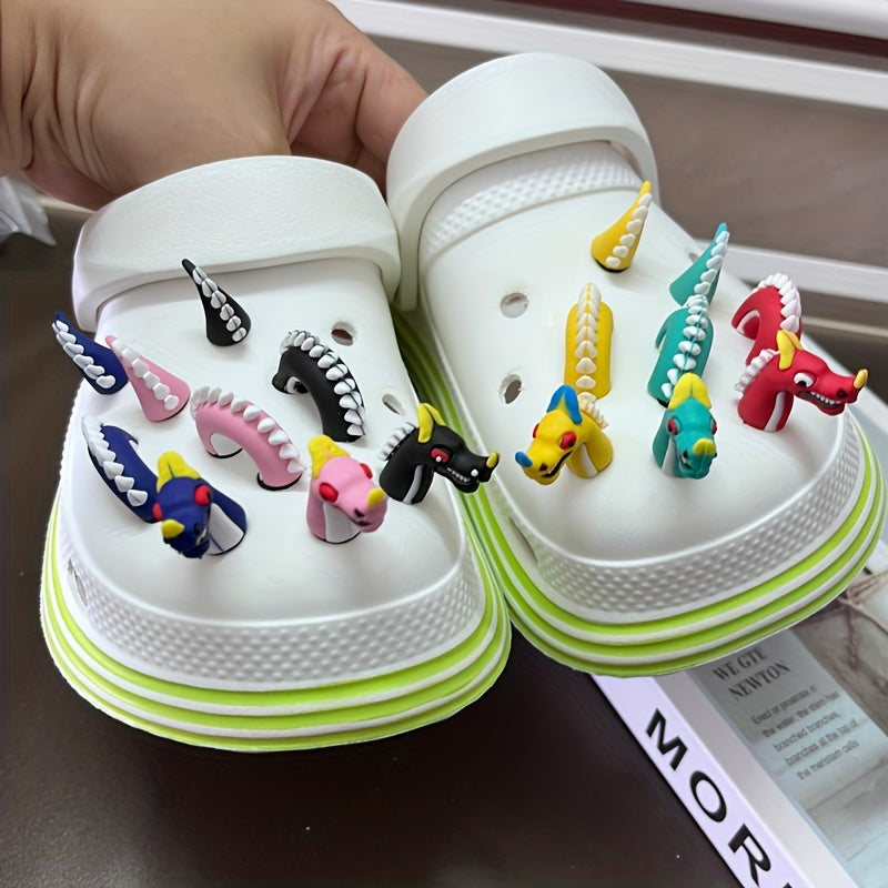 6pcs 3D Snake Dragon Shoe Charms For Kids Girl Boys Gift