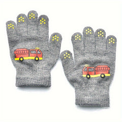 Kids Magic Elastic Gloves, Winter Warm Knitted Glove