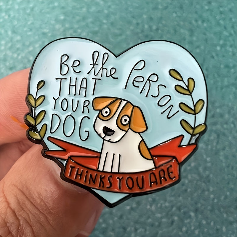 Dog Brooch Enamel Lapel Pin for Men