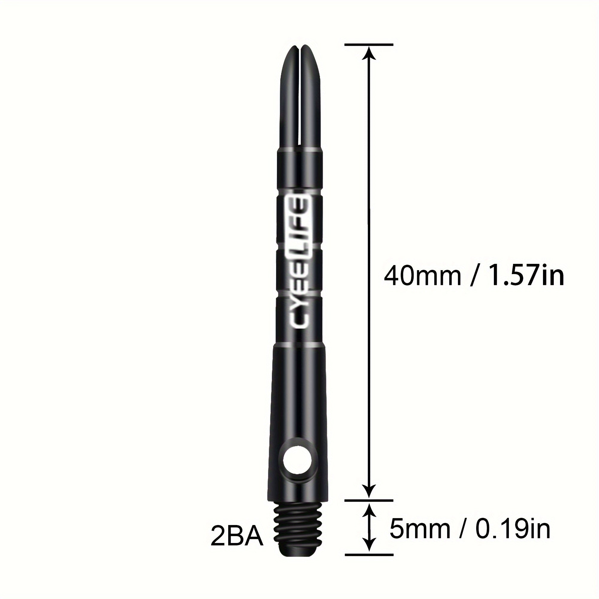 Cyee Life 15pcs 45mm Aluminum Darts Shaft with 20 Rubber Rings