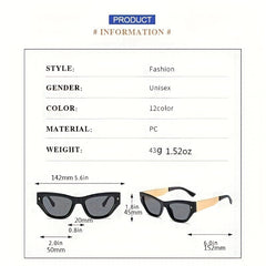 Y2K Cat Eye Sunglasses Unisex Jelly Block UV400