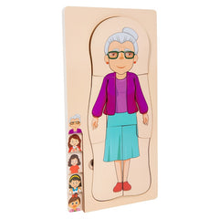 Wooden Puzzle Pretend Play Toy for Cognitive Development