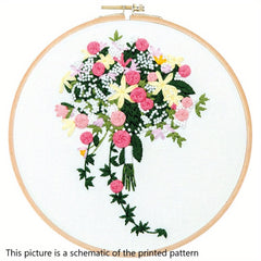 Bridal Hand Holding Flower Cross Stitch Kit