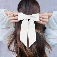 Bow Hairpin Streamer Hair Clip Solid Stye Hair Accessories