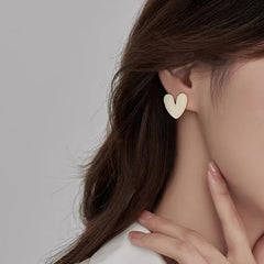 Heart Stud Earrings Personality Ear Jewelry For Women