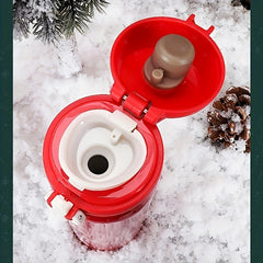 Christmas Printed Stainless Steel Water Cup Leakproof Travel Insulation Cup