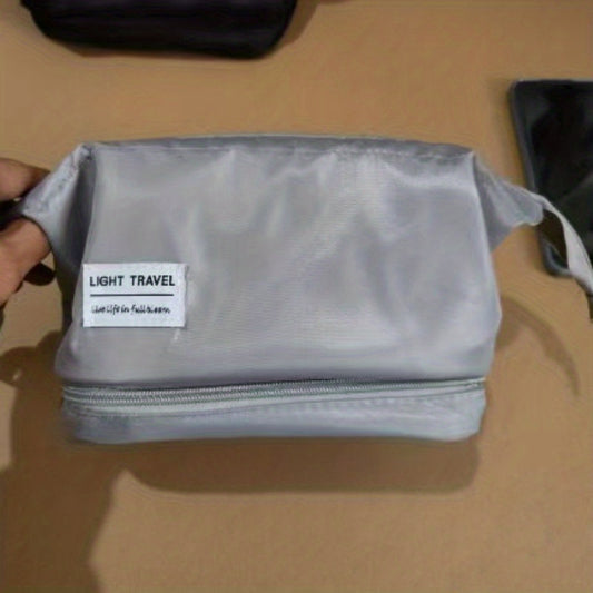 Large Capacity Makeup Bag with Brush Organizer Portable Travel Cosmetic Pouch