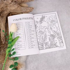 Flower & Butterfly Paint By Numbers Book