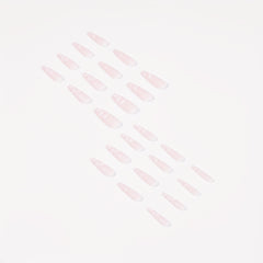 Pink Cloud Butterfly Press On Nails Set with Nail File & Jelly Glue