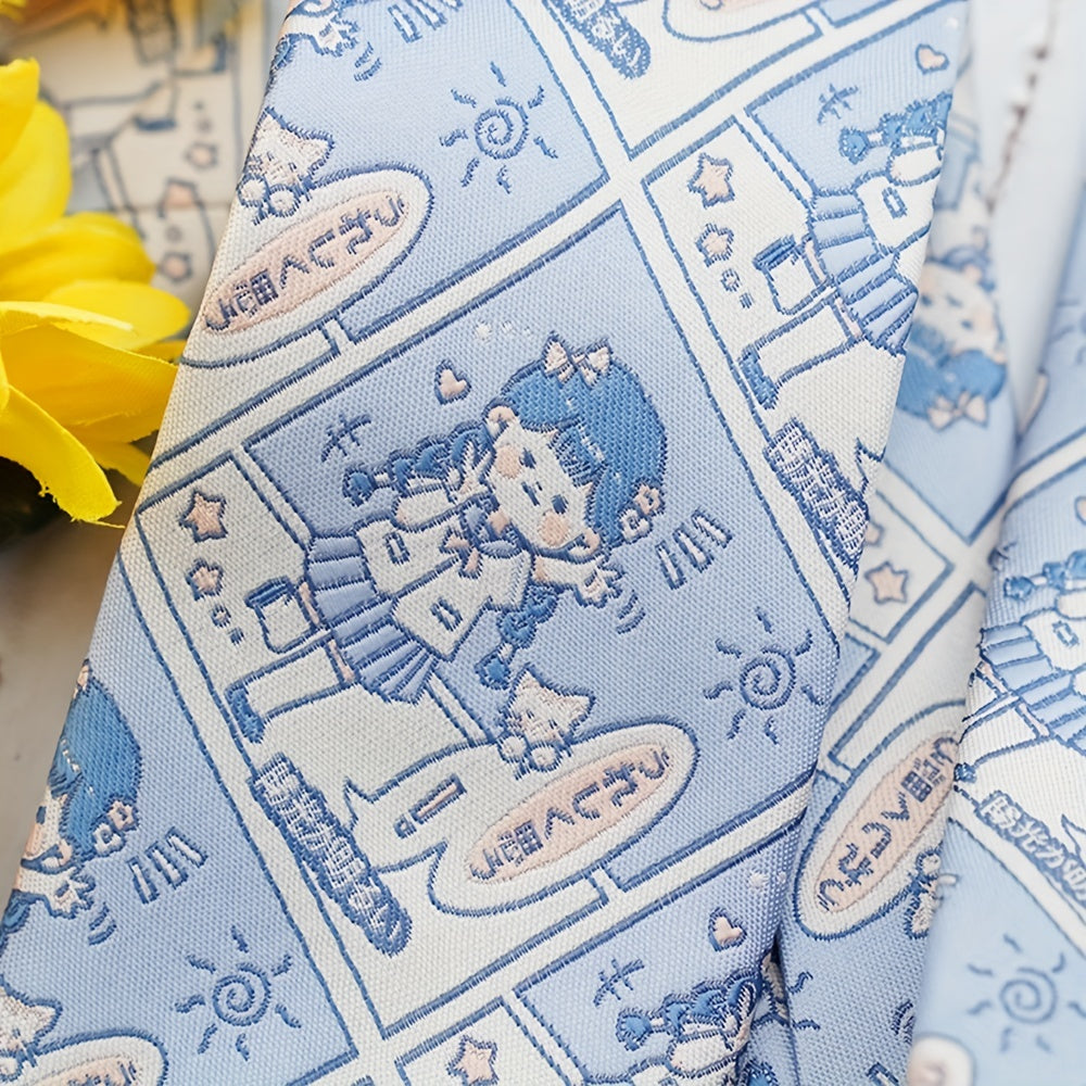 1200 Needles Knitted Japanese Cartoon Characters Tie