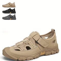 Men's Outdoor Hiking Sandals Hook & Loop Non Slip Beach Shoes Spring Summer