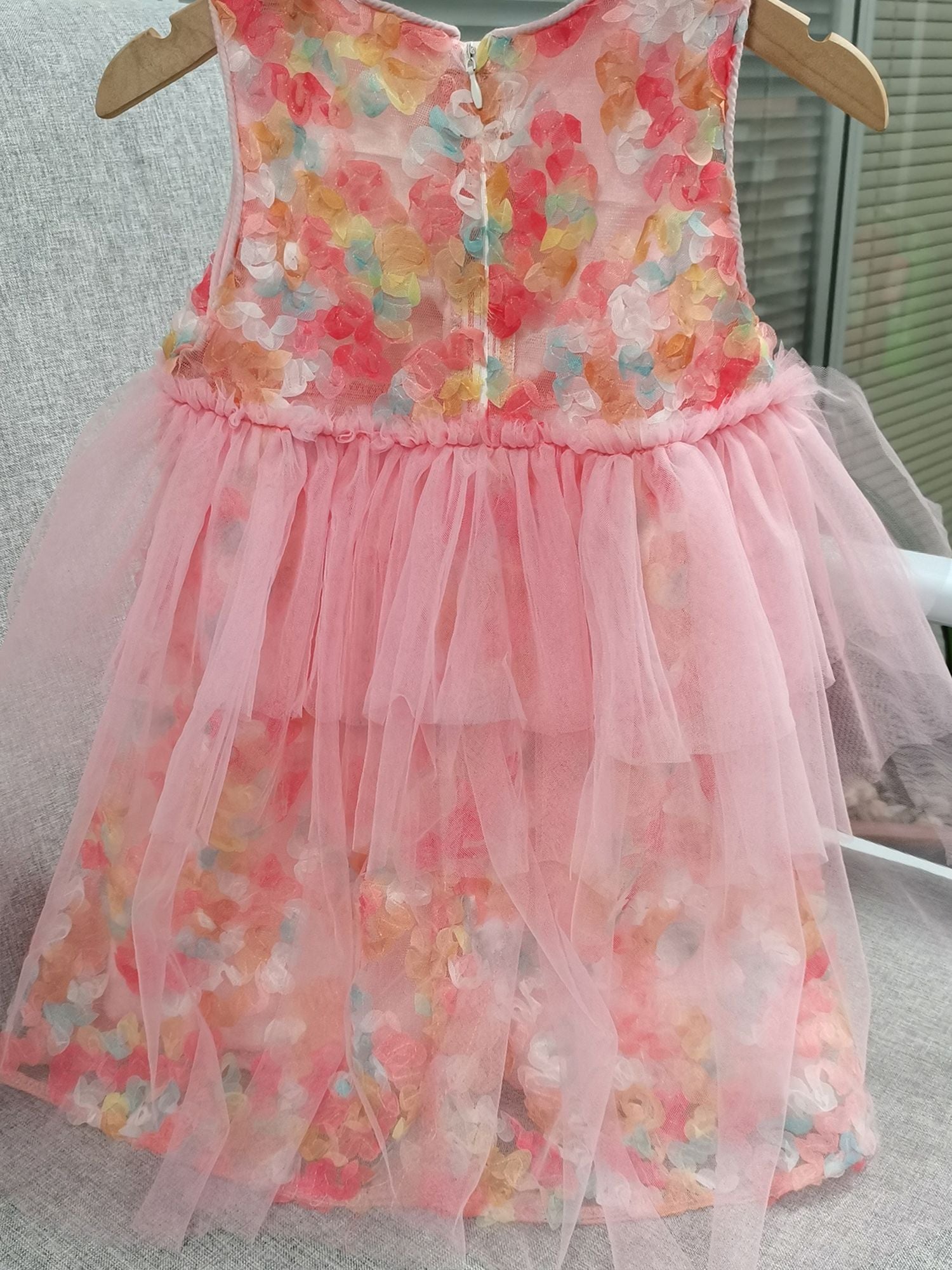 Girls Cute Flower Sleeveless Dress for Summer
