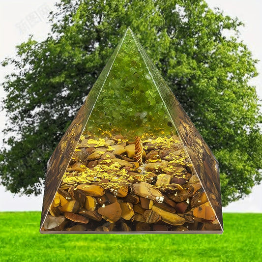 Orgone Crystal Tree Pyramid Energy Generator Chakra Meditation