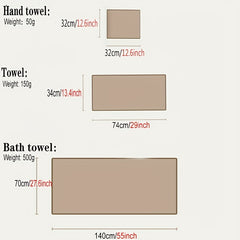 Soft Cotton Embroidered Hand and Bath Towel Set for Hotel and Salon
