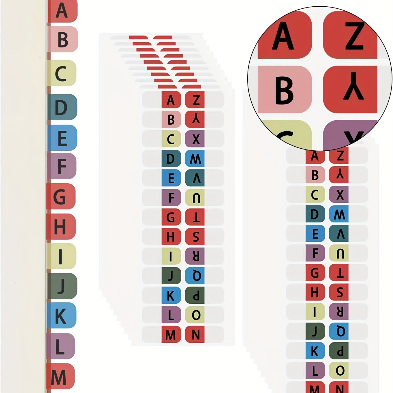 Waterproof Letter Index Label Stickers for Student Classification